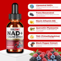 Pour of Radical Recharge NAD+ Drops for easy daytime dosing