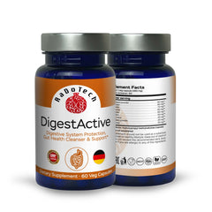 RaDoTech DigestActive capsules closeup showing convenient daily digestive support.