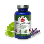 RaDoTech Ginkgo Biloba capsules in bottle for daily memory and focus.