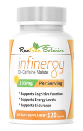 RaeSun Botanics Infinergy capsules front view for long-lasting energy
