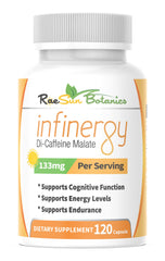 RaeSun Botanics Infinergy capsules front view for long-lasting energy
