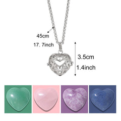 Raicegs heart shaped locket closeup showing crystal craftsmanship