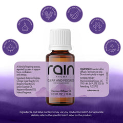 Rain Aroma Cognitive-Enhancing diffuser oil may boost concentration during work or study.