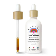 Rainbo Lion's Mane tincture bottle supports daily focus and cognitive health.