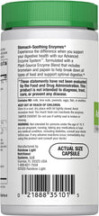 Rainbow Light Advanced Enzyme System capsules aiding digestion of fats and proteins.