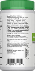 Rainbow Light Advanced Enzyme System label detail emphasizing bromelain and papain enzymes.