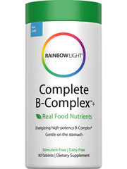 Rainbow Light Complete B-Complex bottle showing energy-supporting vitamins for daily vitality