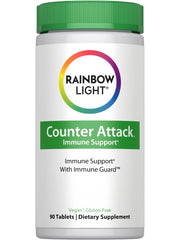 Rainbow Light Counter Attack bottle front showing vegan immune support formula