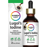 Rainbow Light Lugols iodine solution bottle with calibrated dropper for precise dosing