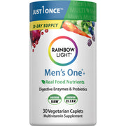 Rainbow Light Mens Multivitamin One caplets closeup for daily wellness