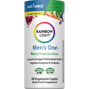 Rainbow Light Men's Multivitamin One Plus bottle front view supports daily energy.