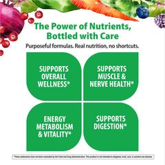 Rainbow Light Mens One 50+ probiotic blend illustrates digestive support in one daily dose.