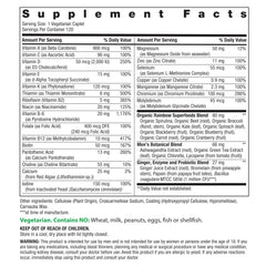 Rainbow Light packaging communicates clean, vegetarian multivitamin formulation.