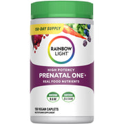 Rainbow Light Prenatal One tablets deliver high-potency daily nourishment for mom and baby.