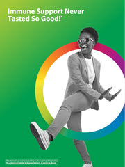 Ingredients panel of Rainbow Light Vitamin C Gummies highlighting Vitamin E benefits.
