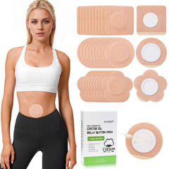 RAJOSEE plum blossom patch for comfortable belly area oil application.