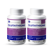 RAPHA HEALTH Glutathione Twin Pack bottle on a clean surface for antioxidant support.