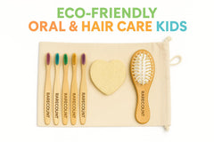 RARECOUNT soft bamboo kids toothbrush designed for small hands and easy grip.