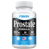 Rasav Prostate Health bottle front ready for daily use.