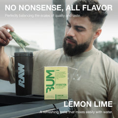 RAW Bum Hydrate mixed-drink captures refreshing hydration after training.