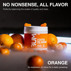 RAW Essential Pre-Workout Orange jar with 30 servings