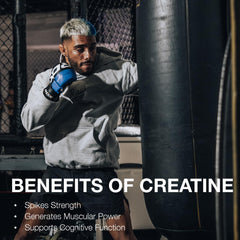 USA-made RAW Nutrition creatine monohydrate label signaling purity