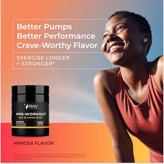 RAW Synergies Pre-Workout label featuring caffeine and L-Theanine for smooth focus.