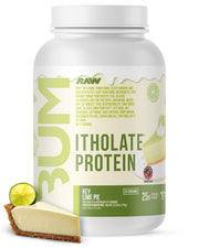 RAW Whey Isolate Key Lime bottle front showing premium protein for lean gains