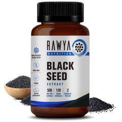 RAWYA Black Seed Extract bottle for daily wellness support.