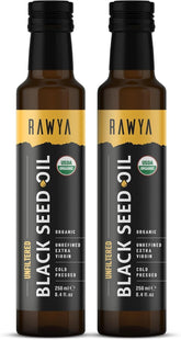RAWYA Black Seed Oil bottle 250ml, premium oil for wellness and flavor.