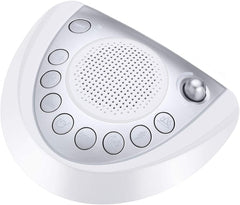 Raynic white noise machine in a compact design for easy travel.