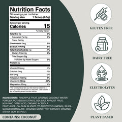 Rayvi electrolytes powder in glass with passion pineapple flavor for refreshing hydration