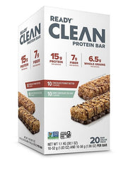 Ready Nutrition CLEAN Bar highlighting lean muscle support and post-workout protein.