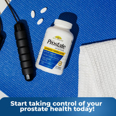 Real Health Prostate Formula daily-dose concept showing three-tablet serving for daily support.