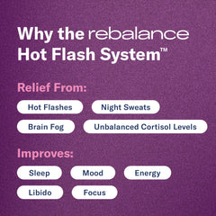 Rebalance Hot Flash System bottle side view for portable support