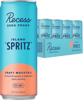 Recess Island Spritz bottle with tropical flavors for alcohol-free moments.