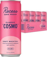 Recess Zero Proof Cosmo bottle on table for a social celebration