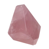 RECKSI rose quartz faceted standing crystal enhances desk decor and calm ambiance