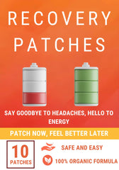 Recovery Rescue Patch arm-application showing discreet placement for overnight relief