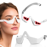 Red Light Eyes Mask worn during an at-home rejuvenation session.