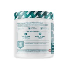 Redcon1 Creatine Monohydrate scoop dispensing powder for post-workout recovery.