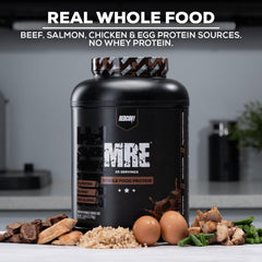 REDCON1 MRE label highlights whey-free MCT oil benefits
