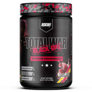 Redcon1 Total War Black Ops bottle displaying Tigers Blood flavor for intense workouts