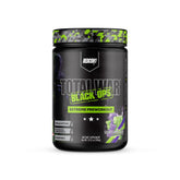REDCON1 Total War Black Ops tub front view with sour gummy bear flavor for intense workouts