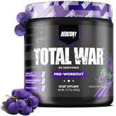 REDCON1 Total War grape powder scoop ready to mix for an energized workout.