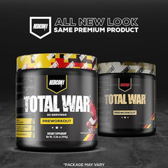 REDCON1 Total War caffeine graphic signals energy-boosting potential for workouts