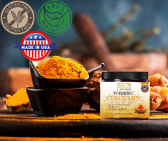 Reddy Naturals Aryana turmeric-curcumin spoon emphasizes easy dosing for smoothies.