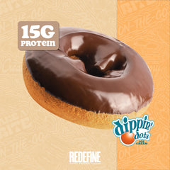 REDEFINE Dippin' Dots Protein Donut chocolate chip cookie dough texture shot