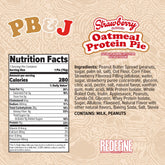 REDEFINE Oatmeal Protein Pie closeup reveals peanut butter jelly layer