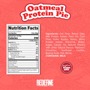 REDEFINE Oatmeal Protein Pie original unwrapped showing marshmallow cream filling for indulgent appeal